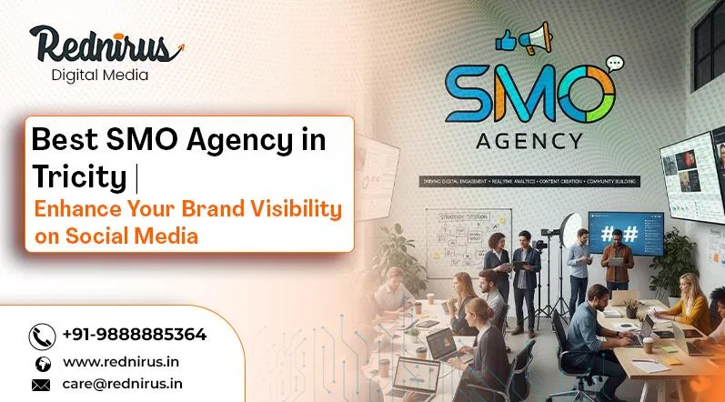 A visual representation of digital marketing and social media optimization services offered by an SMO agency in Tricity.