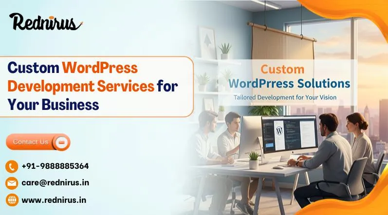 A custom-designed WordPress website on a computer screen — Custom Wordpress Development