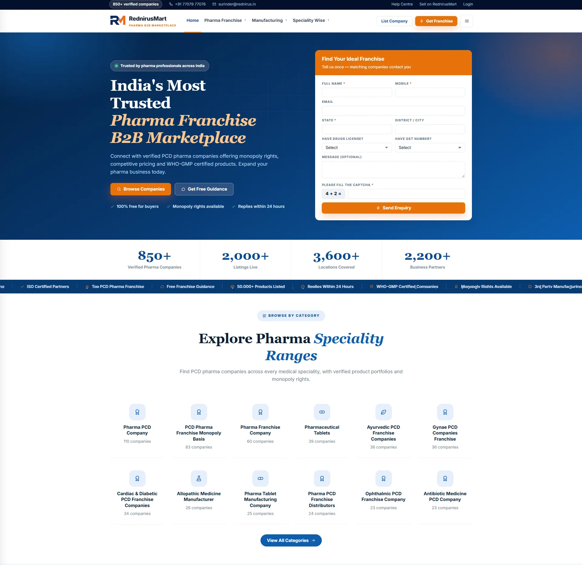 Rednirus Mart — pharma B2B portal built and run by Rednirus Digital Media